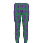 Purple Grape Pattern Print Men's leggings