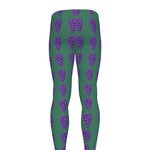 Purple Grape Pattern Print Men's leggings