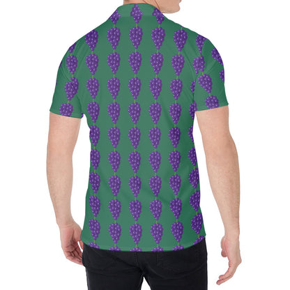 Purple Grape Pattern Print Men's Shirt