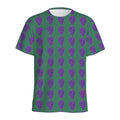 Purple Grape Pattern Print Men's Athletic T-Shirt