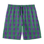 Purple Grape Pattern Print Men's Swim Trunks