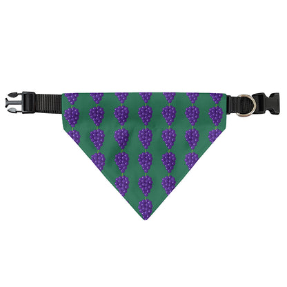 Purple Grape Pattern Print Over The Collar Dog Bandana