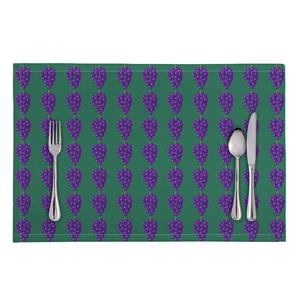 Purple Grape Pattern Print Placemat