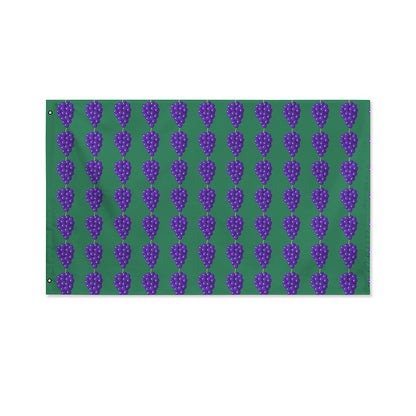 Purple Grape Pattern Print Polyester Flag