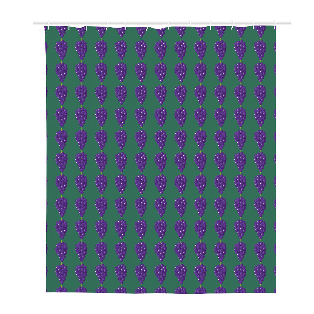 Purple Grape Pattern Print Polyester Shower Curtain