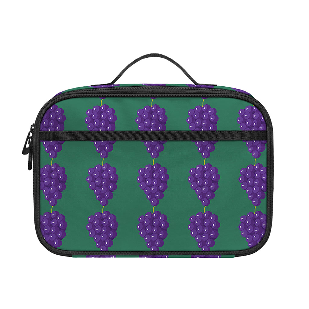 Purple Grape Pattern Print Portable Lunch Bag