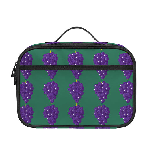 Purple Grape Pattern Print Portable Lunch Bag