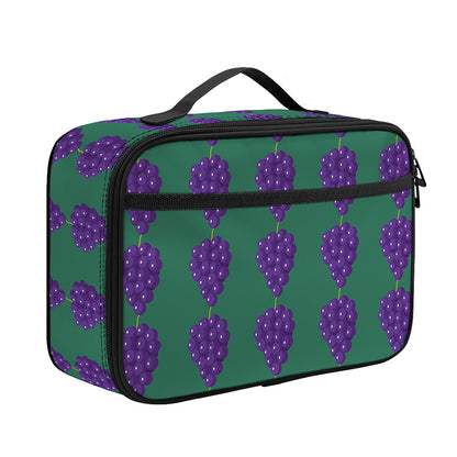 Purple Grape Pattern Print Portable Lunch Bag