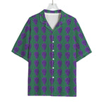 Purple Grape Pattern Print Rayon Hawaiian Shirt