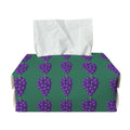 Purple Grape Pattern Print Rectangle Tissue Box Cover
