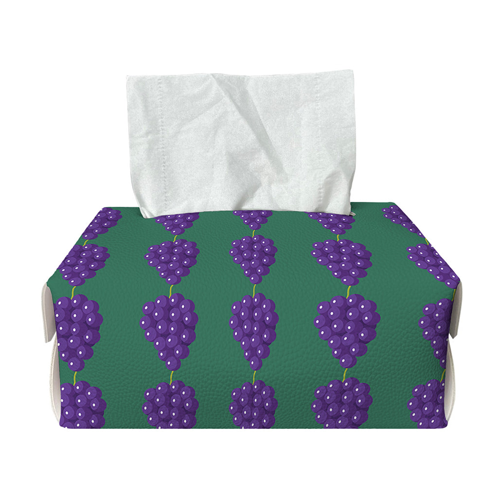 Purple Grape Pattern Print Rectangle Tissue Box Cover