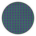 Purple Grape Pattern Print Round Floor Mat