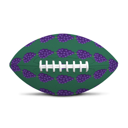 Purple Grape Pattern Print Rugby Ball
