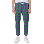 Purple Grape Pattern Print Scuba Joggers