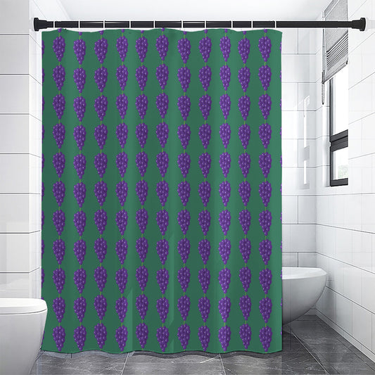 Purple Grape Pattern Print Shower Curtain