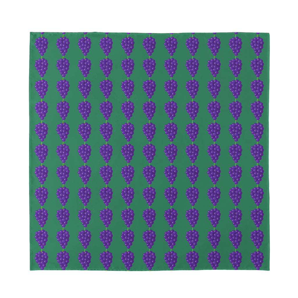 Purple Grape Pattern Print Silk Bandana