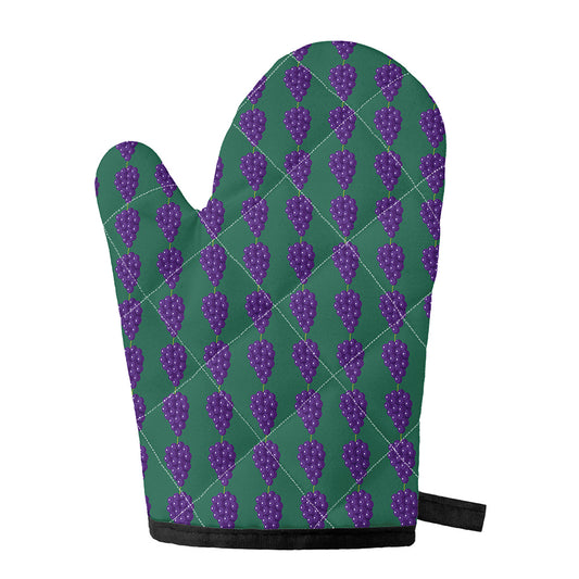 Purple Grape Pattern Print Single Oven Mitt