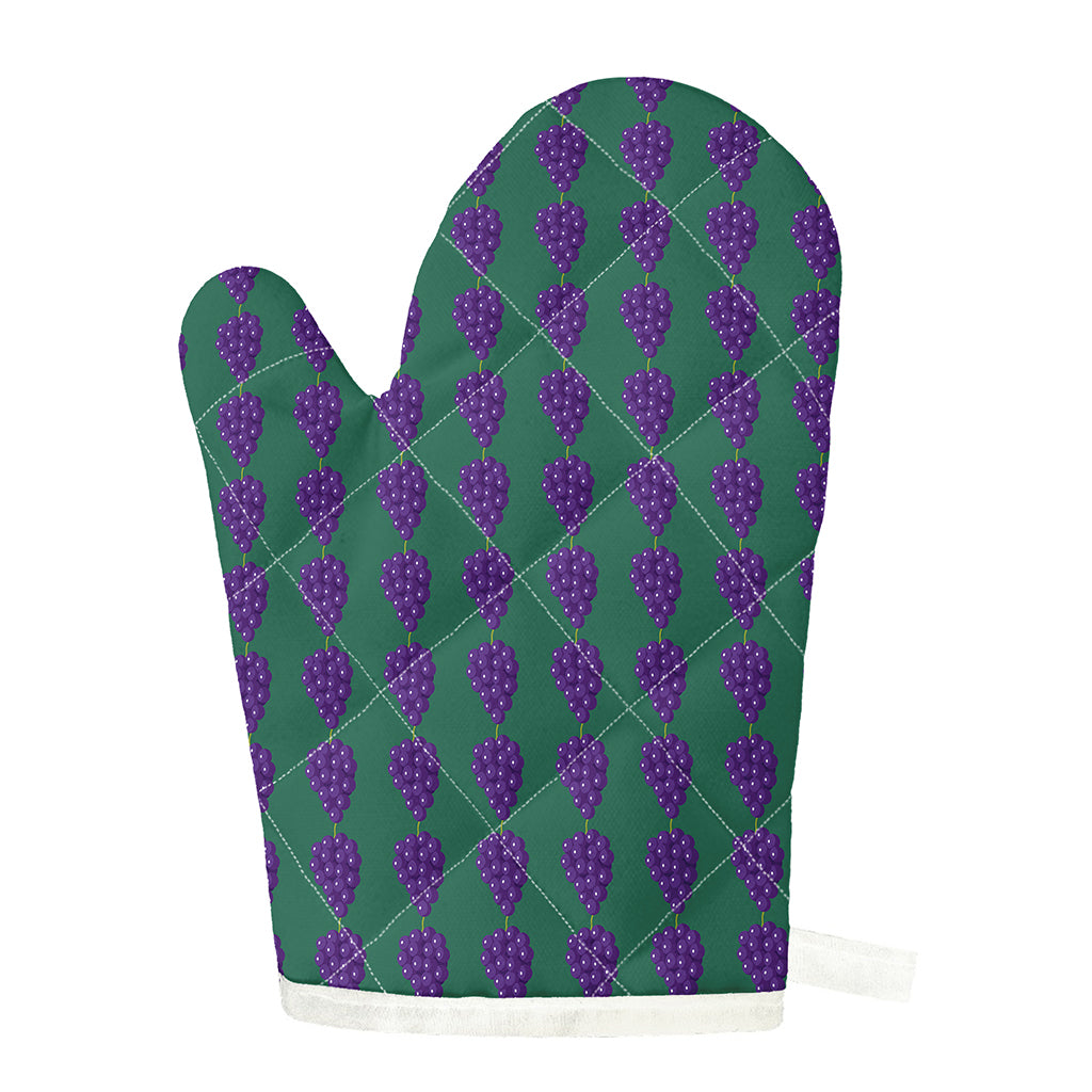 Purple Grape Pattern Print Single Oven Mitt