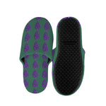 Purple Grape Pattern Print Slippers
