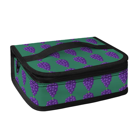 Purple Grape Pattern Print Small Lunch Bag
