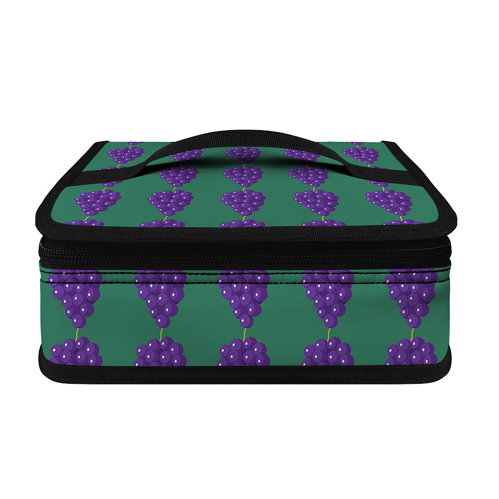 Purple Grape Pattern Print Small Lunch Bag