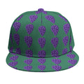Purple Grape Pattern Print Snapback Cap