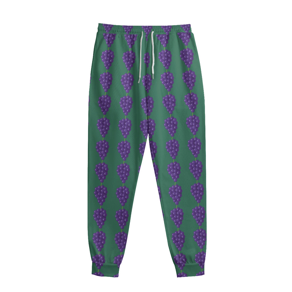 Purple Grape Pattern Print Sweatpants