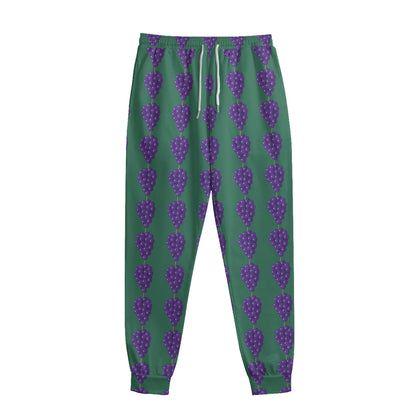 Purple Grape Pattern Print Sweatpants