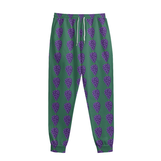 Purple Grape Pattern Print Sweatpants