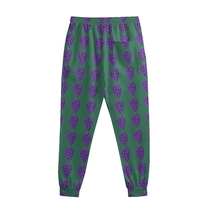 Purple Grape Pattern Print Sweatpants