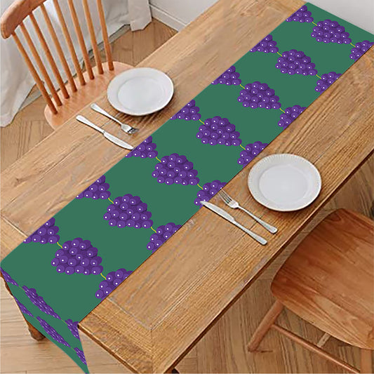 Purple Grape Pattern Print Table Runner