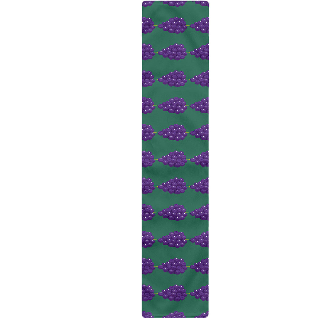 Purple Grape Pattern Print Table Runner