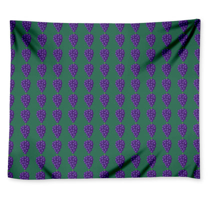 Purple Grape Pattern Print Tapestry