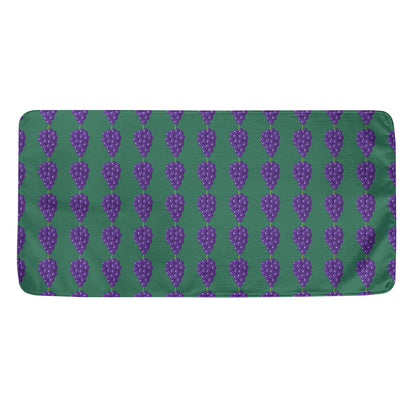 Purple Grape Pattern Print Towel