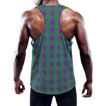 Purple Grape Pattern Print Training Tank Top