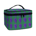 Purple Grape Pattern Print Travel Makeup Bag