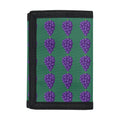 Purple Grape Pattern Print Trifold Wallet