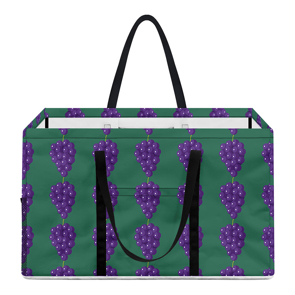 Purple Grape Pattern Print Utility Tote Bag