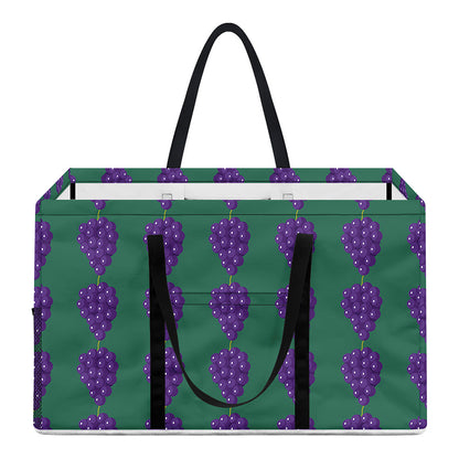 Purple Grape Pattern Print Utility Tote Bag