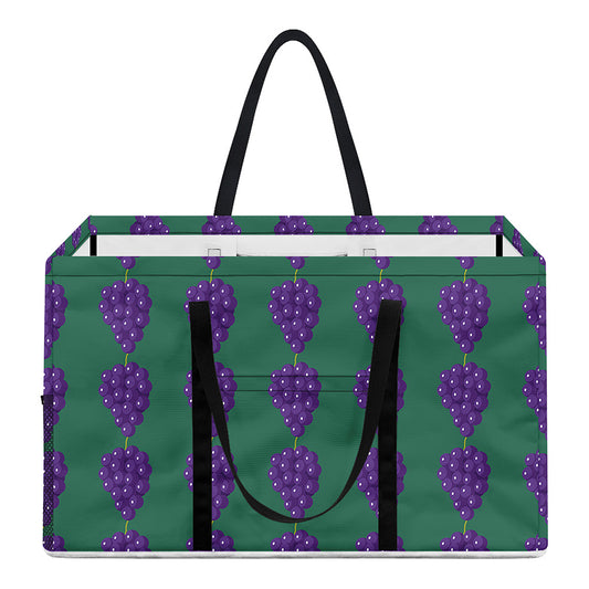 Purple Grape Pattern Print Utility Tote Bag