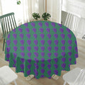 Purple Grape Pattern Print Waterproof Round Tablecloth
