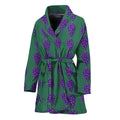 Purple Grape Pattern Print Women's Bathrobe