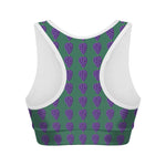 Purple Grape Pattern Print Women's Sports Bra