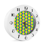 Purple Green And Yellow Mardi Gras Print Alarm Clock