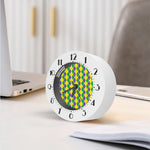 Purple Green And Yellow Mardi Gras Print Alarm Clock