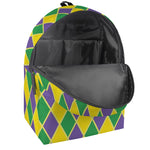 Purple Green And Yellow Mardi Gras Print Backpack