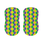 Purple Green And Yellow Mardi Gras Print Bar Stool Covers