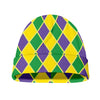 Purple Green And Yellow Mardi Gras Print Beanie