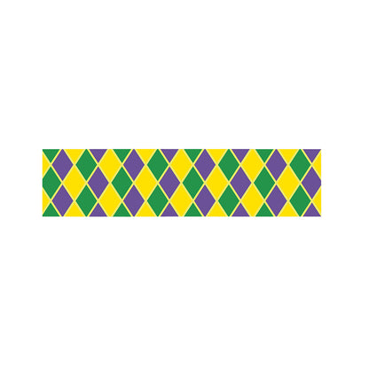Purple Green And Yellow Mardi Gras Print Bed Runner