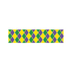 Purple Green And Yellow Mardi Gras Print Bed Runner